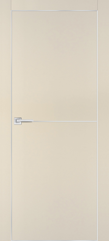Межкомнатная дверь PX-19 AL кромка с 4-х ст. Бежевый матовый