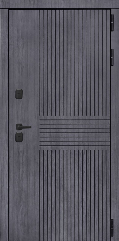 Фото Дверь ДвериПРО Берген ФЛ-659 (12мм, nussbaum+черная патина винорит) DPRO195565