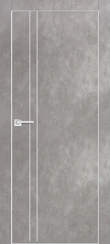 Межкомнатная дверь PX-20  AL кромка с 4-х ст. Серый бетон